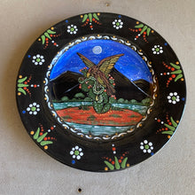Handpainted plate: Eagle and snake