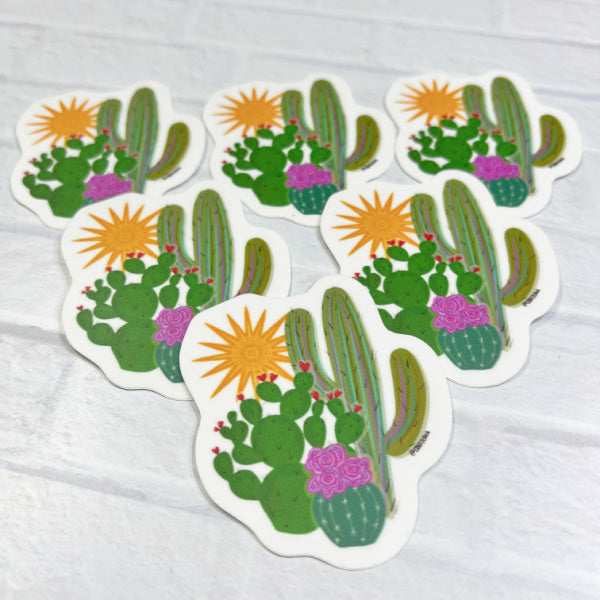 Cactus Vinyl Sticker  CraftyChica