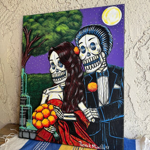 Los Novios Day of the Dead Painting