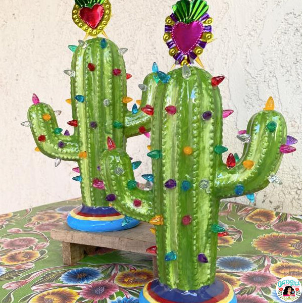 Painted Ceramic Cactus Lamp – CraftyChica