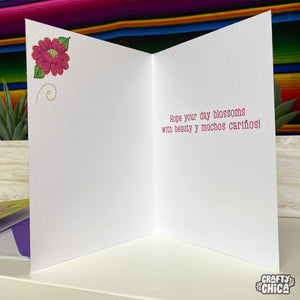 'Feliz Cumpleaños' Floral Greeting Card