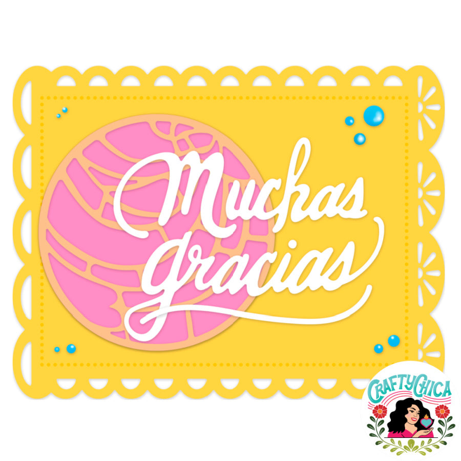 Crafty Chica Muchas Gracias Die Set – CraftyChica, image size:900x900
