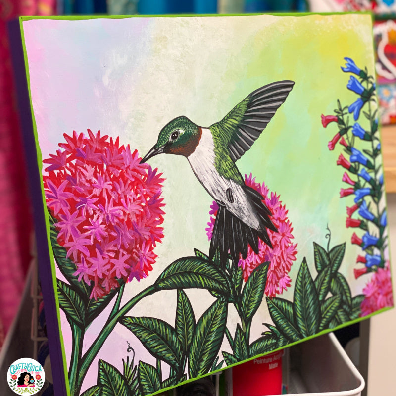 ONLINE CLASS: El Colibri Painting – CraftyChica