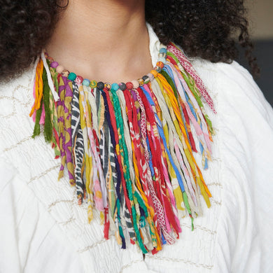 Boho Fringe Collar Necklace