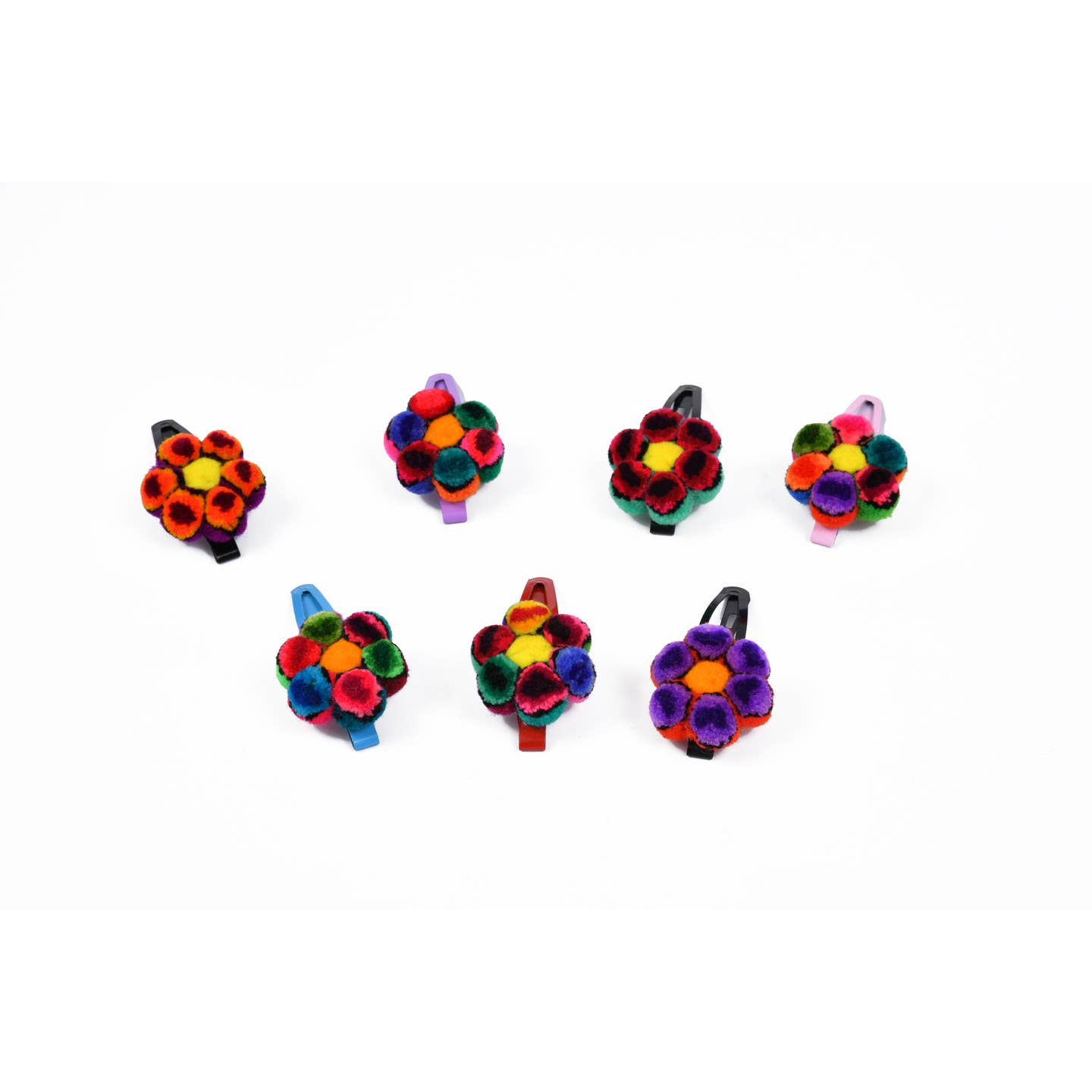 Set of 2 Pom-Pom Hair Hair Clips