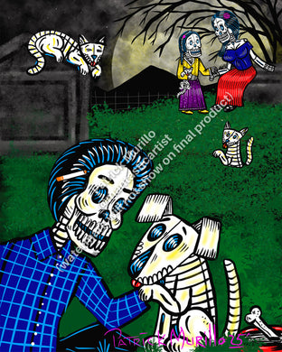 Muertos Art Print - Best friends forever