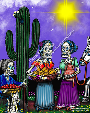 Muertos Art Print - Las mujeres del pueblo