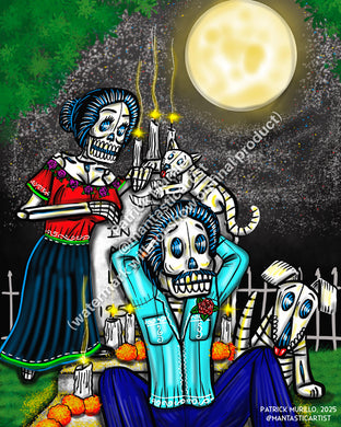 Muertos Art Print - Moonlight Memories
