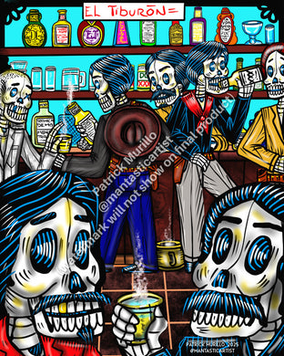 Muertos Art Print - El Tiburón cantina