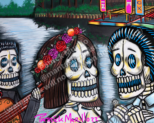 Muertos Art Print - Xochimilco Love Boat