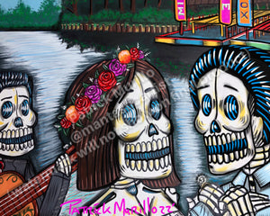 Muertos Art Print - Xochimilco Love Boat