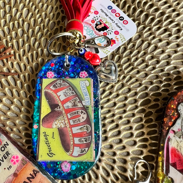 Mexi-Style Resin Beaded Bag Charms