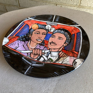 Los Novios handpainted plate