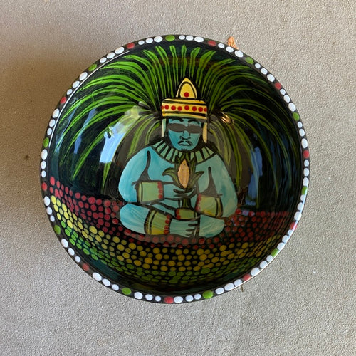 Handpainted bowl: Buddha con Maize