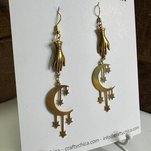 Touch of Magic Brass Earrings