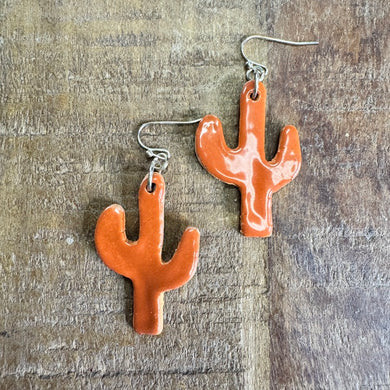 Terra Cotta Cactus Earrings