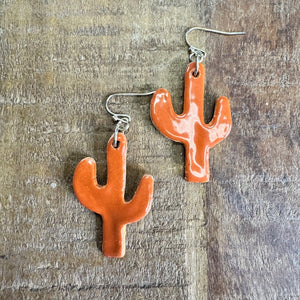 Terra Cotta Cactus Earrings