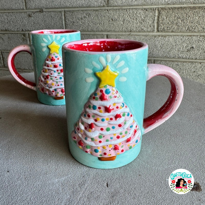 Pink Christmas Mug