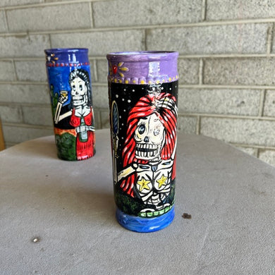 Dia de Muertos Prayer Candle Vases
