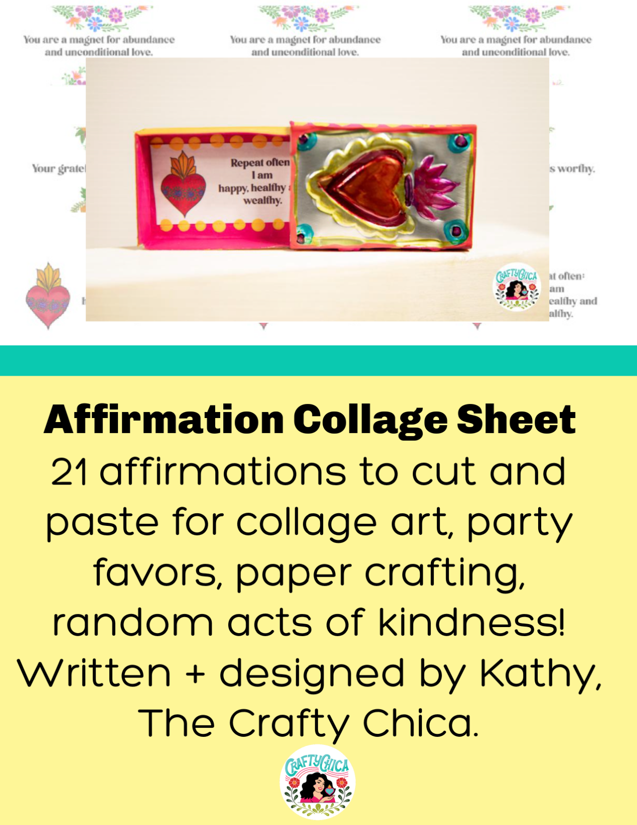 PDF File: Affirmation Collage Sheet