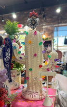 Painted Ceramic Cactus Lamp