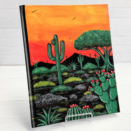 Cactus Night Painted Journal