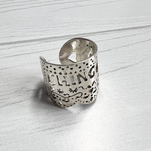 Handmade Silver Chingona Statement Ring
