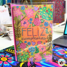 Floral Feliz Cumpleaños Greeting Card