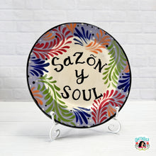 Sazón y soul hand-painted plate