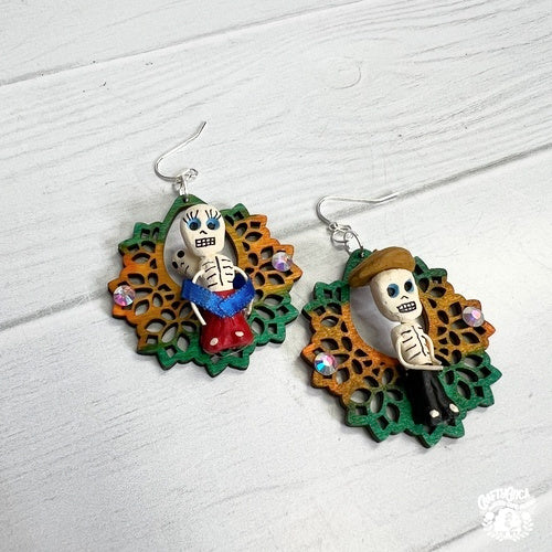 Radiant Love Day of the Dead Earrings