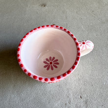 Red Floral Embroidery Mug