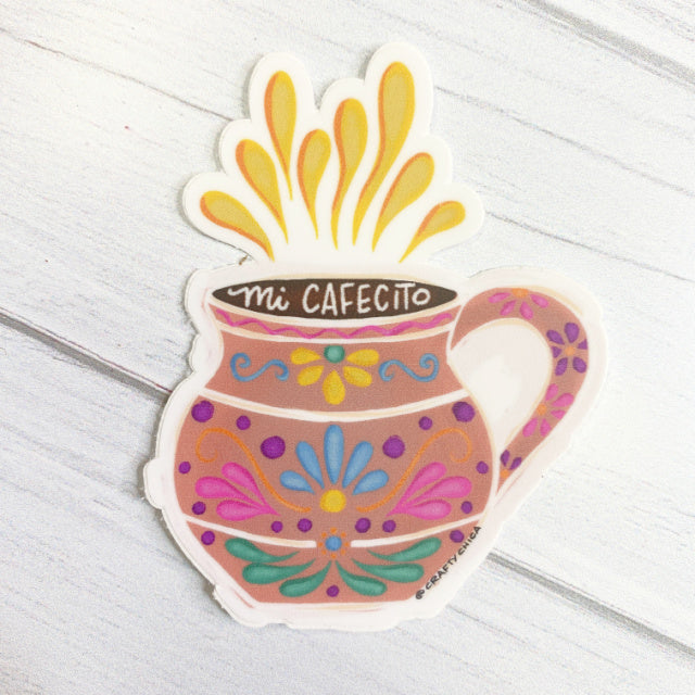 Mi Cafecito Mug sticker