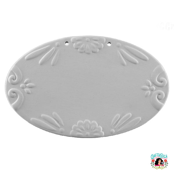Blank ceramic wall plaque