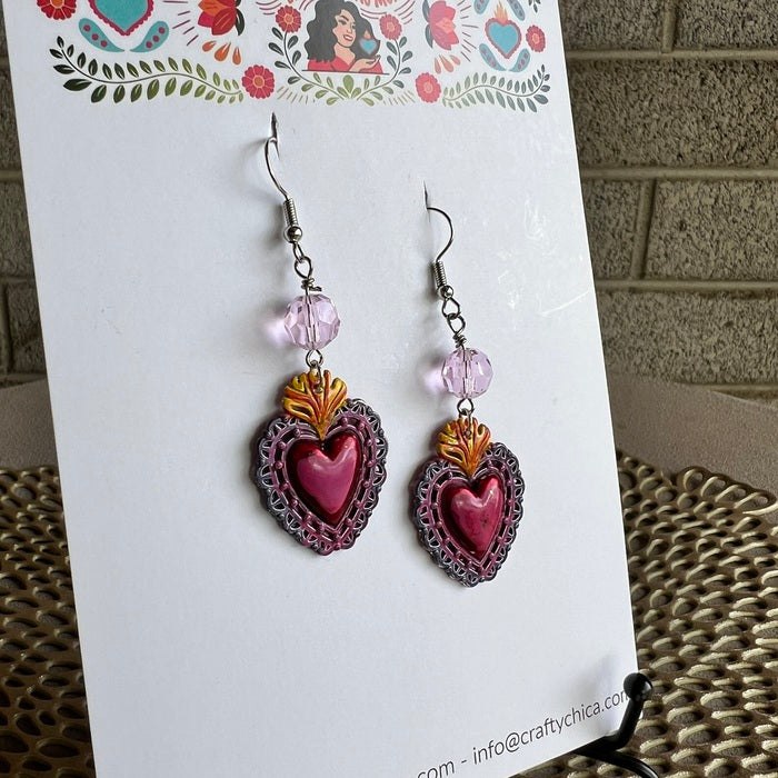Sacred corazón earrings