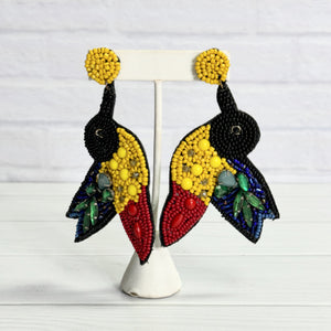 Beaded Hummingbird Earrings