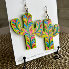 2-in-1 Painted Cactus Earrings