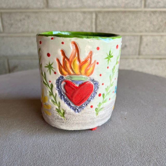Handbuilt Planter: Los Corazones
