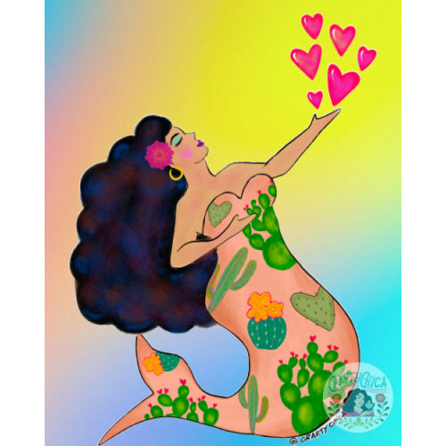 Sirena de Amor Art Print