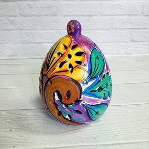 Hand painted ceramic luminarias