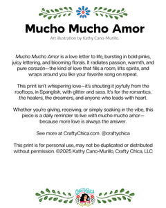 'Mucho Mucho Amor' Art Print