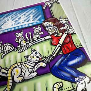 Muertos Art Print - Kittypalooza!