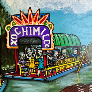 Xochimilco Day of the Dead Painting - 1