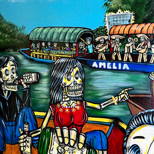 Xochimilco Day of the Dead Painting - 2