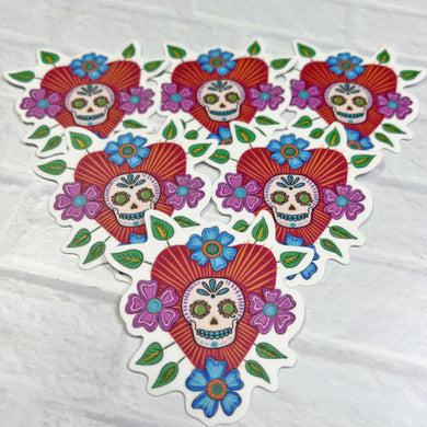 Floral Skull Sticker