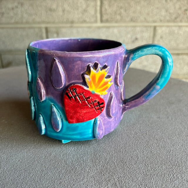 Handbuilt Mug: Teardrop Love Mug