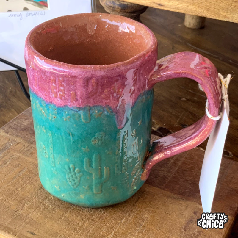 Raspberry Mint Handbuilt Mug