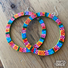 Painted Hoop Earrings: Estrella