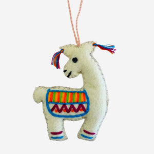 Señor Llama Embroidered Ornament
