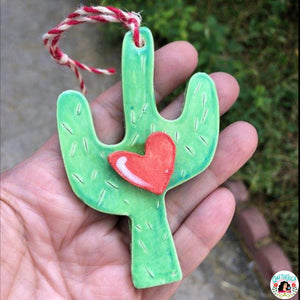 Clay Cactus Ornament