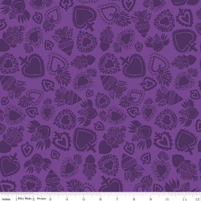 Crafty Chica Fabric: Sacred Hearts